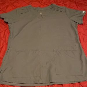 Med couture medium gray woman’s scrubs top